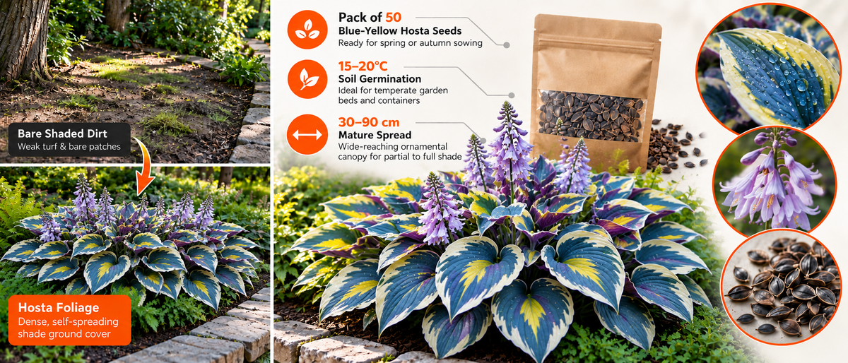 Multicolor Hosta Flower Seeds (50 Pack) Banner 26