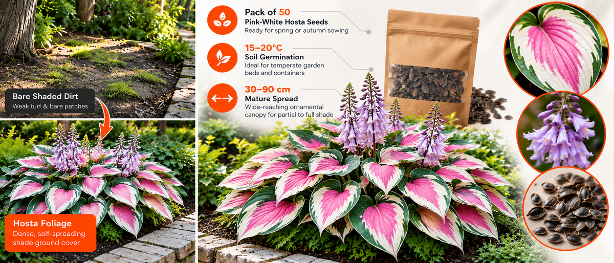 Multicolor Hosta Flower Seeds (50 Pack) Banner 29